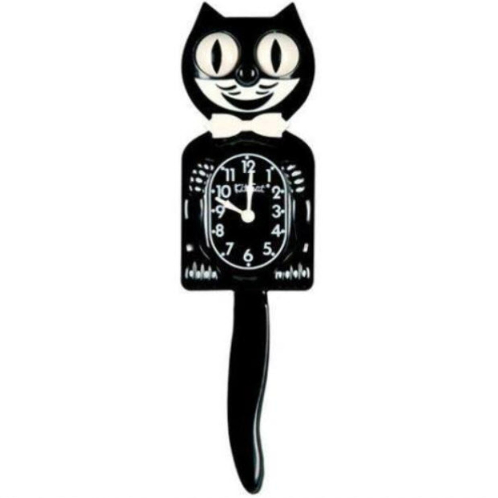 Original Full Sized Black Kit Kat Cat Klock Clock - Picture 2 of 4